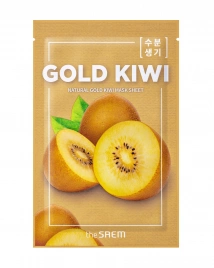 Маска тканевая с экстрактом киви, 21 мл | THE SAEM Natural Gold Kiwi Mask Sheet