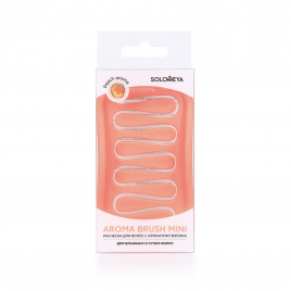 Расческа для волос с ароматом персика мини, 1 шт | SOLOMEYA Aroma Brush For Wet&Dry Hair Peach Mini