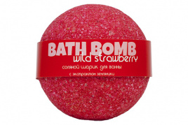 Бурлящий шарик для ванны с экстрактом земляники, 120 гр | Savonry Wild Strawberry Bath Bomb