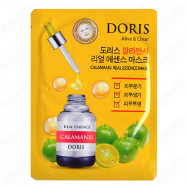 Тканевая маска для лица цитрофортунелла, 25 мл | DORIS CALAMANSI Real Essence Mask