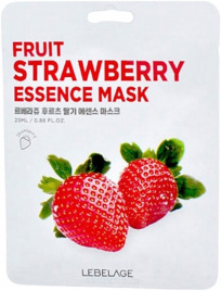 Тканевая маска с экстрактом клубники, 25 мл | LEBELAGE FRUIT STRAWBERRY ESSENCE MASK