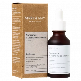 Осветляющая сыворотка с ниацинамидом и айвой , 30 мл  | Mary&May Niacinamide+Chaenomeles Sinensis Serum