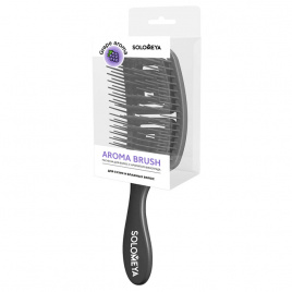 Расческа для волос с ароматом винограда, 1 шт | SOLOMEYA Wet Detangler Brush Rectangular Grape