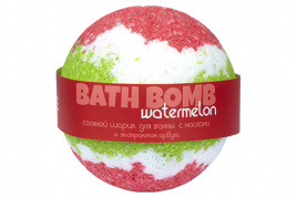 Бурлящий шарик для ванны с экстрактом арбуза, 120 гр | Savonry Watermelon Bath Bomb