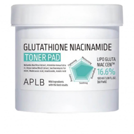 Тонер-пэды с глутатионом и ниацинамидом, 60 шт/100 мл | APLB GLUTATHIONE NIACINAMIDE TONER PAD