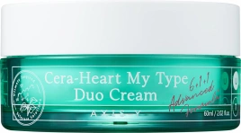 Крем для лица двойной для Т и U зон, 60 мл | AXIS-Y Cera-Heart My Type Duo Cream