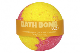 Бурлящий шарик для ванны с экстрактом юдзу, 120 гр | Savonry Yuzu Bath Bomb