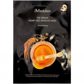 Питательная тканевая маска с медом и женьшенем, 30 мл | JMsolution The Origin Honey Red Ginseng Mask