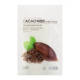 Увлажняющая тканевая маска для лица с какао-бобами, 25 мл | TENZERO SOLUTION HYDRATING CACAO NIBS SHEET MASK