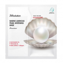 Осветляющая тканевая премиум-маска с жемчугом, 33 мл | JMsolution Luminous Pearl Whitening Mask Premium