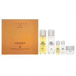 Набор средств с частицами золота, 2шт*150мл/2шт*30мл/50мл | JIGOTT Signature 24K Gold Essential Skin Care 3Set