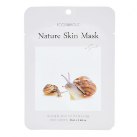 Тканевая маска с улиточным муцином 23 мл | FoodaHolic Nature Skin Mask Snail