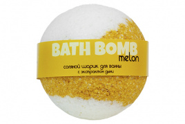 Бурлящий шарик для ванны с экстрактом дыни, 120 гр | Savonry Melon Bath Bomb