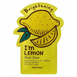 Маска тканевая с экстрактом лимона, 21 мл | TONY MOLY I’m Real Lemon Mask Sheet Brighten