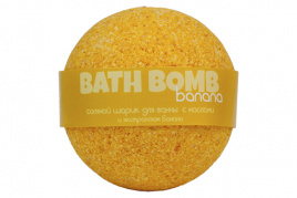 Бурлящий шарик для ванны с экстрактом банана, 120 гр | Savonry Banana Bath Bomb
