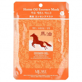 Маска тканевая конский жир, 23 гр | MIJIN Horse Oil Essence Mask