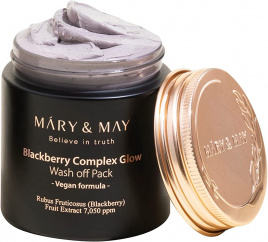 Маска для лица с ежевичным комплексом, 125 гр | Mary&May Blackberry Complex Glow Wash Off Pack