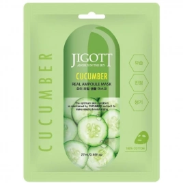 Ампульная маска с огурцом, 27 мл | JIGOTT CUCUMBER REAL AMPOULE MASK