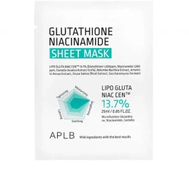 Тканевая маска с глутатионом и ниацинамидом, 25 мл | APLB GLUTATHIONE NIACINAMIDE SHEET MASK