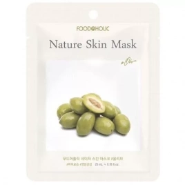 Тканевая маска с экстрактом оливы, 23 мл | FoodaHolic Olive Nature Skin Mask