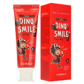 Детская гелевая зубная паста с ксилитом и вкусом колы, 60 гр | Consly Dino's Smile Kids Gel Toothpaste Cola