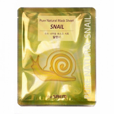 Маска тканевая с муцином улитки, 20 мл | THE SAEM Pure Natural Mask Sheet Snail