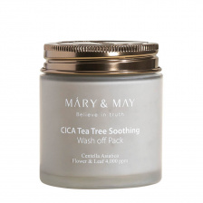 Глиняная маска с центеллой азиатской, 125 гр | Mary&May Cica Tea Tree Soothing Wash Off Pack