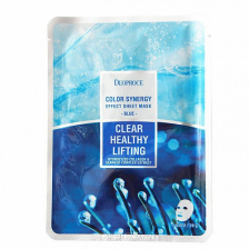 Маска тканевая морской коллаген и экстракты водорослей, 20 гр | DEOPROCE COLOR SYNERGY EFFECT SHEET MASK BLUE