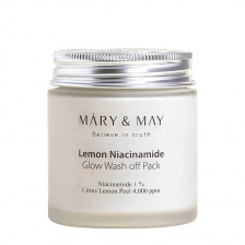 Глиняная маска с ниацинамидом и экстрактом лимона, 125 гр | Mary&May Lemon Niacinamide Glow Wash Off Pack