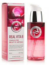Сыворотка с витаминами для сияния кожи, 30 мл | ENOUGH Real Vita 8 Complex Pro Bright Up Ampoule 