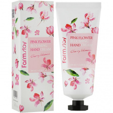 Крем для рук с экстрактом лепестков вишневого цвета, 100 мл | FarmStay Pink Flower Blooming Hand Cream Cherry Blossom