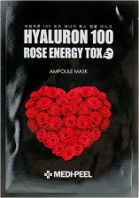 Тканевая маска детокс с экстрактом розы, 25 гр | Medi-Peel Hyaluron 100 Rose Energy Tox
