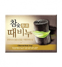 Косметическое мыло-скраб Древесный уголь, 100 гр | MUKUNGHWA Hardwood Charcoal Scrub Soap