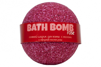 Бурлящие шарики для ванны роза, 120 гр | Savonry Rose Bath Bomb