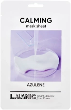 Успокаивающая тканевая маска с азуленом, 25 гр | L.SANIC Azulene Calming Mask Sheet