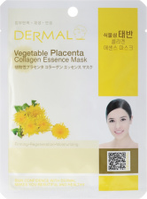 Маска для лица тканевая растительная плацента, 23 гр | DERMAL Placenta Collagen Essence Mask