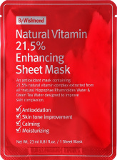 Маска тканевая витаминная, 23 мл | BY WISHTREND Natural Vitamin C 21.5% Enhancing Sheet Mask