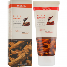 Пенка очищающая с экстрактом женьшеня, 180 мл | FarmStay Red Ginseng Pure Cleansing Foam