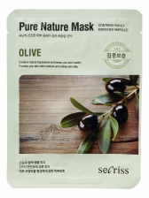 Маска для лица тканевая с оливой, 25 мл | ANSKIN Secriss Pure Nature Mask Pack - Olive
