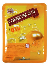 Маска для лица тканевая коэнзим, 25 мл | May Island Real Essence Coenzyme Q10 Mask Pack