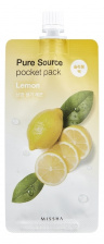 Ночная маска для лица с экстрактом лимона, 10 мл | MISSHA Pure Source Pocket Pack Lemon