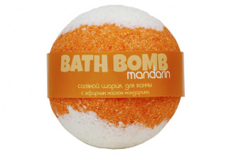 Бурлящие шарики для ванны мандарин, 120 гр | Savonry Mandarin Bath Bomb