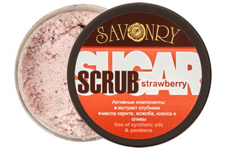 Сахарный скраб с клубникой, 300 г. | Savonry Sugar Scrub Strawberry