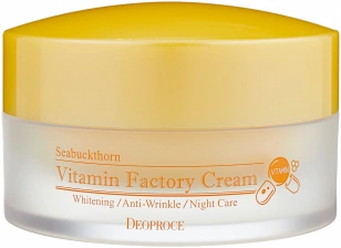 Ночной крем с экстрактом облепихи, 100 гр | DEOPROCE Seabuckthorn Vitamin Factory Cream