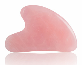 Mассажер ГУАША для лица (кварц розовый), 1 шт | AYOUME Massager GUASHA rose quartz