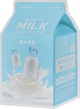 Тканевая маска увлажняющая с молочными протеинами, 21 мл | A'PIEU White Milk One-Pack