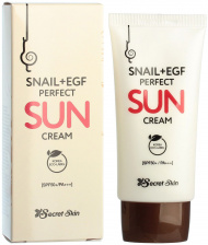 Крем солнцезащитный SPF50+++ с улиткой, 50 мл | SECRET SKIN SNAIL+EGF PERFECT SUN CREAM 