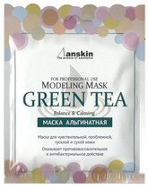 Маска альгинатная с экстрактом зеленого чая успокаивающая, антиаксидантная (саше), 25 гр | ANSKIN Green Tea Modeling Mask Refill