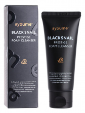 Пенка очищающая с муцином черной улитки, 60 мл | AYOUME Black Snail Prestige Foam Cleanser