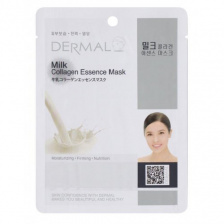 Маска для лица тканевая молочные протеины и коллаген, 23 гр | DERMAL Milk Collagen Essence Mask